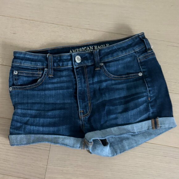 American Eagle Hi-Rise Shortie Jean Shorts - Picture 1 of 6